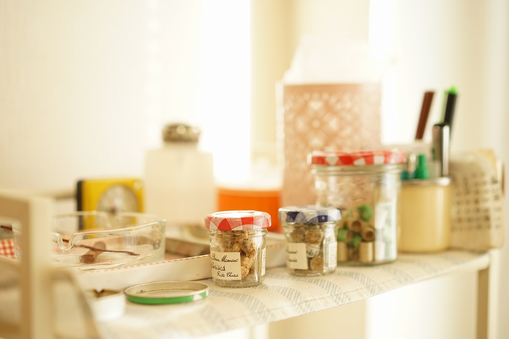 道具の乗ったワゴン